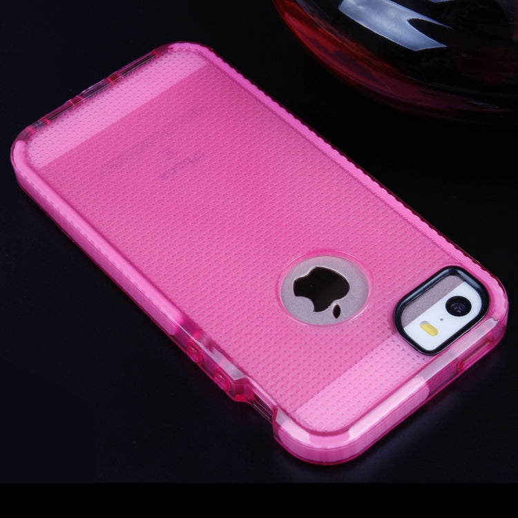 For iPhone 5 & 5s & SE Weaving Texture Transparent TPU Protective Case
