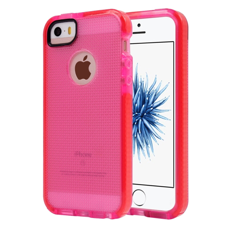 For iPhone 5 & 5s & SE Weaving Texture Transparent TPU Protective Case