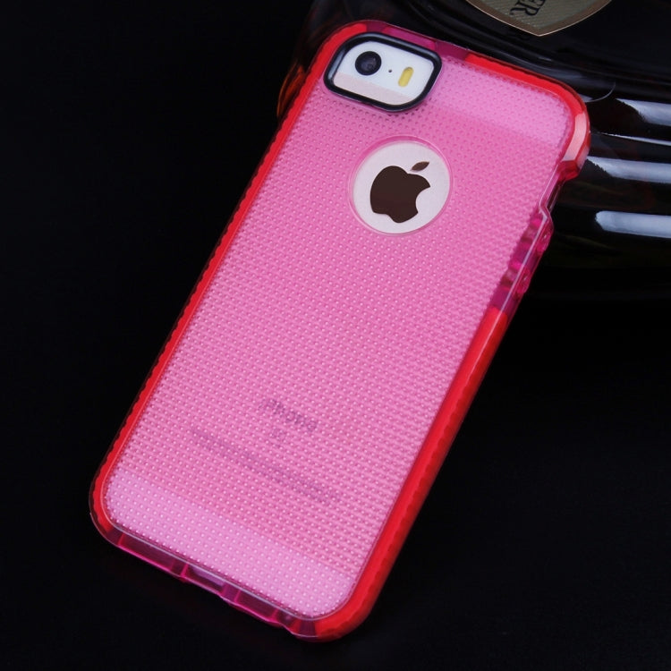 For iPhone 5 & 5s & SE Weaving Texture Transparent TPU Protective Case