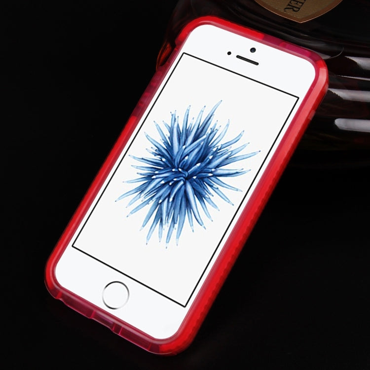 For iPhone 5 & 5s & SE Weaving Texture Transparent TPU Protective Case