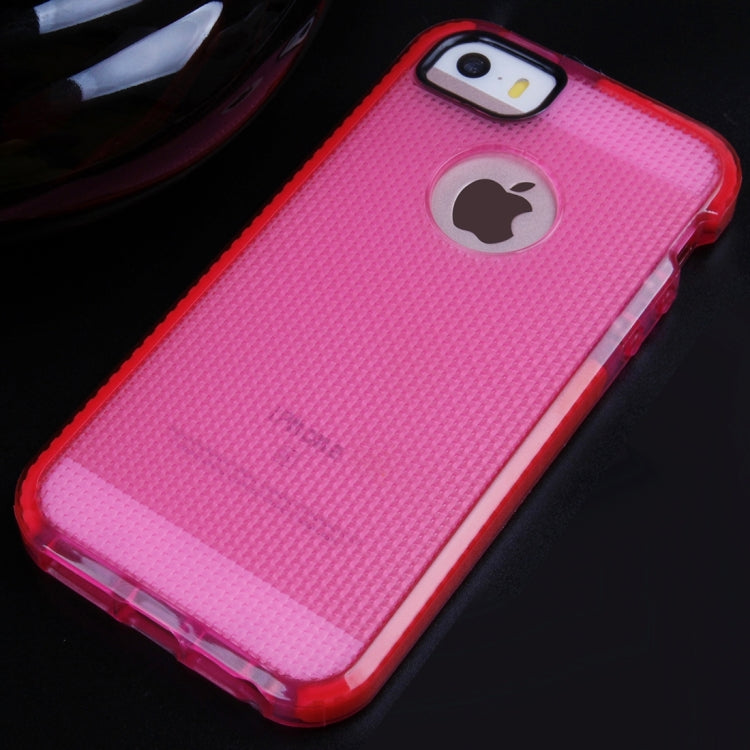 For iPhone 5 & 5s & SE Weaving Texture Transparent TPU Protective Case