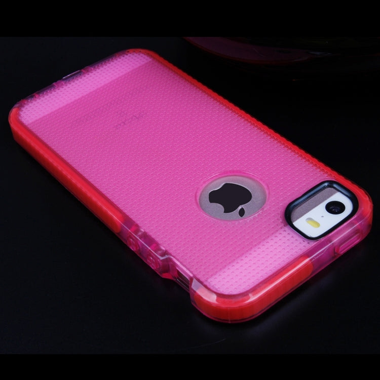 For iPhone 5 & 5s & SE Weaving Texture Transparent TPU Protective Case