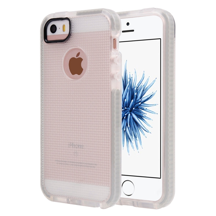 For iPhone 5 & 5s & SE Weaving Texture Transparent TPU Protective Case