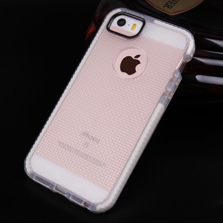 For iPhone 5 & 5s & SE Weaving Texture Transparent TPU Protective Case