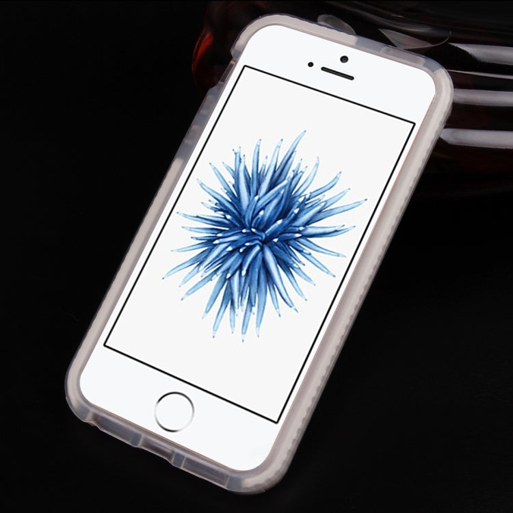 For iPhone 5 & 5s & SE Weaving Texture Transparent TPU Protective Case