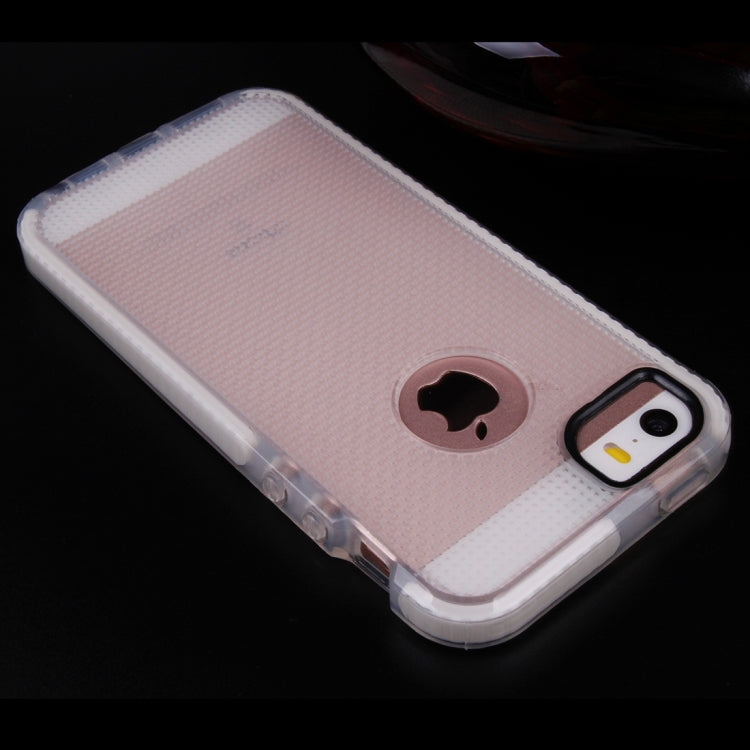 For iPhone 5 & 5s & SE Weaving Texture Transparent TPU Protective Case