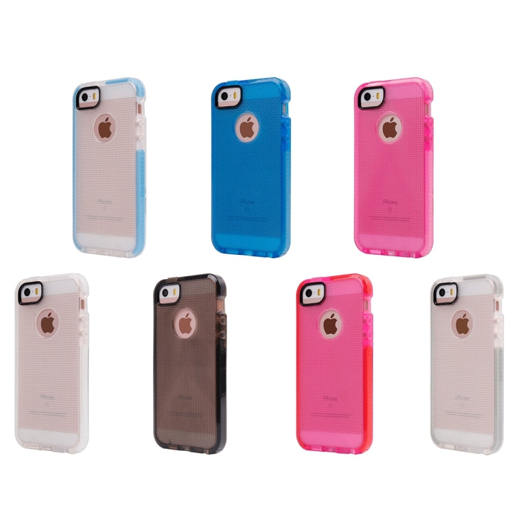 For iPhone 5 & 5s & SE Weaving Texture Transparent TPU Protective Case