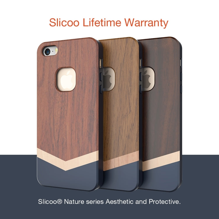 SLiCOO Nature Series for iPhone SE & 5s & 5 Rose Wood + TPU Protective Case(Yellow)