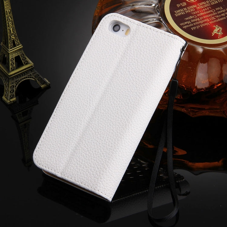 For iPhone SE & 5s & 5 Diamond Encrusted Bowknot Pattern Horizontal Flip Leather Case with Magnetic Buckle & Card Slots & Holder & Lanyard