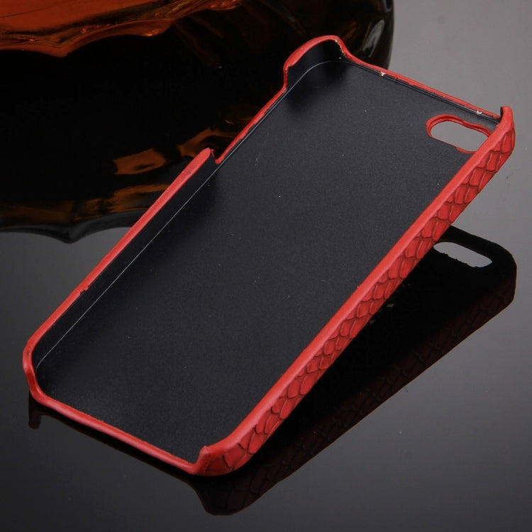 For iPhone SE & 5s & 5 Snakeskin Texture Paste Skin PC Protective Case with Lion Head Holder