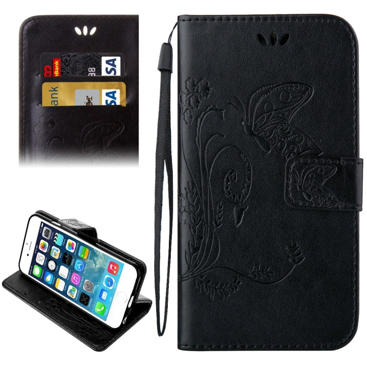 For iPhone 5 & 5s & SE Crazy Horse Texture Printing Horizontal Flip Leather Case with Holder & Card Slots & Wallet & Lanyard