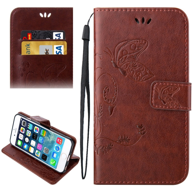 For iPhone 5 & 5s & SE Crazy Horse Texture Printing Horizontal Flip Leather Case with Holder & Card Slots & Wallet & Lanyard