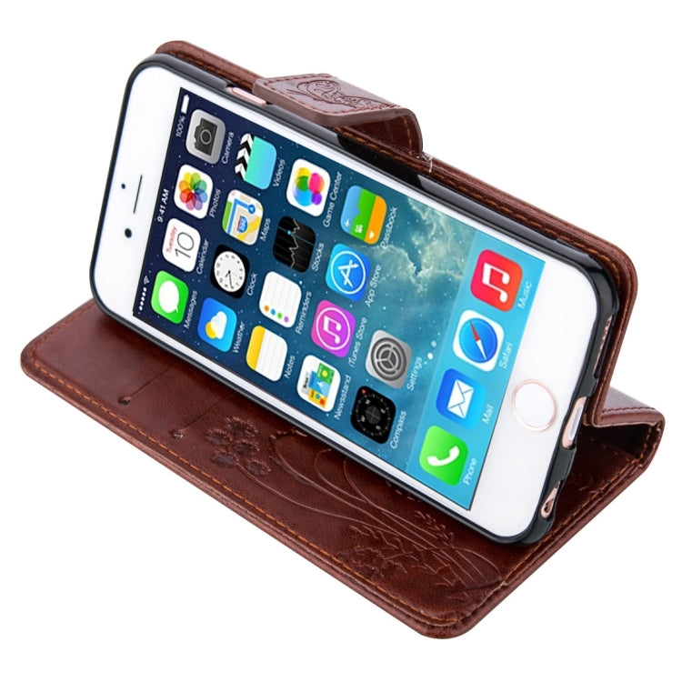 For iPhone 5 & 5s & SE Crazy Horse Texture Printing Horizontal Flip Leather Case with Holder & Card Slots & Wallet & Lanyard