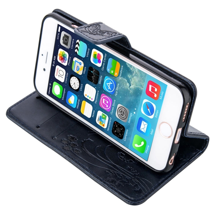 For iPhone 5 & 5s & SE Crazy Horse Texture Printing Horizontal Flip Leather Case with Holder & Card Slots & Wallet & Lanyard