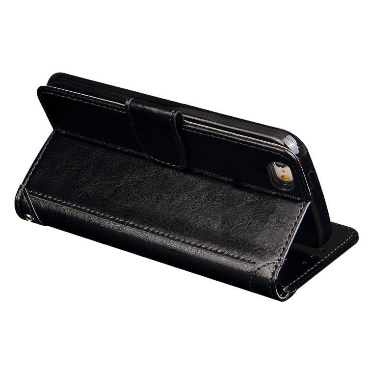 For iPhone 5 & 5s & SE Crazy Horse Texture Horizontal Flip Leather Case with Photo Frame & Holder & Card Slots & Wallet & Lanyard