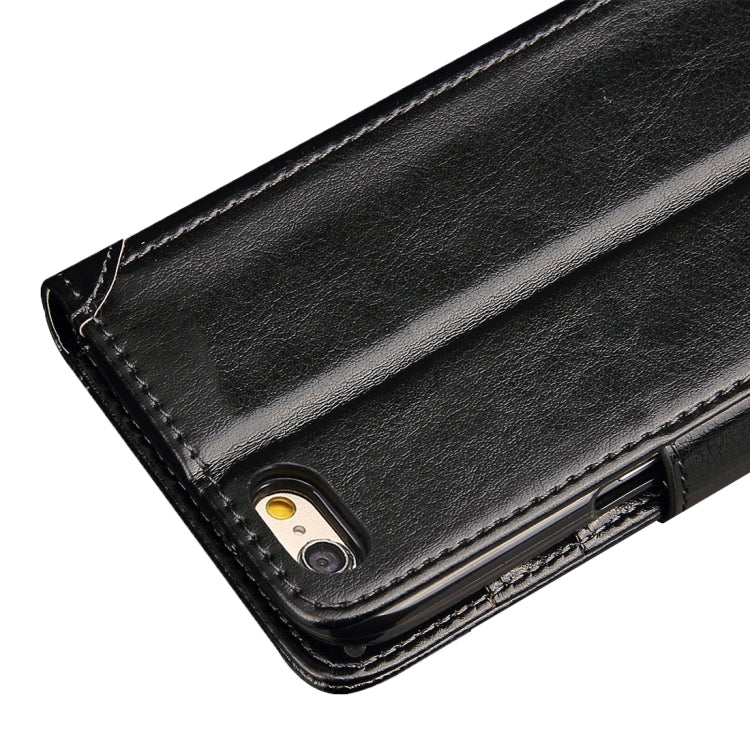 For iPhone 5 & 5s & SE Crazy Horse Texture Horizontal Flip Leather Case with Photo Frame & Holder & Card Slots & Wallet & Lanyard