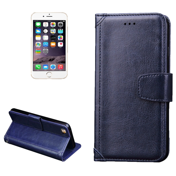 For iPhone 5 & 5s & SE Crazy Horse Texture Horizontal Flip Leather Case with Photo Frame & Holder & Card Slots & Wallet & Lanyard