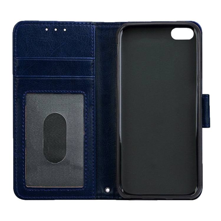 For iPhone 5 & 5s & SE Crazy Horse Texture Horizontal Flip Leather Case with Photo Frame & Holder & Card Slots & Wallet & Lanyard