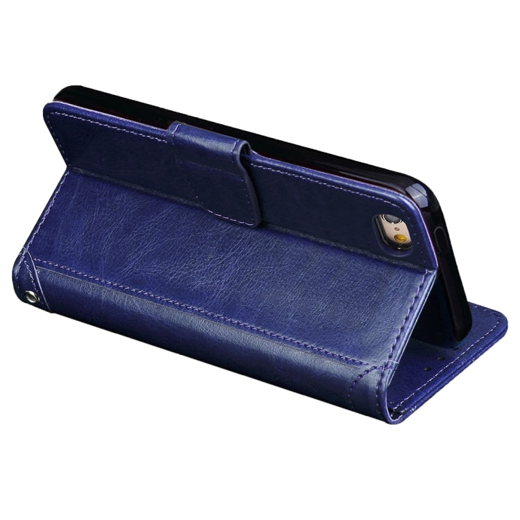 For iPhone 5 & 5s & SE Crazy Horse Texture Horizontal Flip Leather Case with Photo Frame & Holder & Card Slots & Wallet & Lanyard