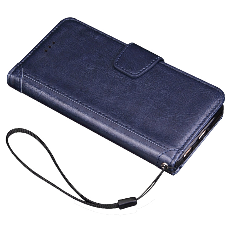 For iPhone 5 & 5s & SE Crazy Horse Texture Horizontal Flip Leather Case with Photo Frame & Holder & Card Slots & Wallet & Lanyard