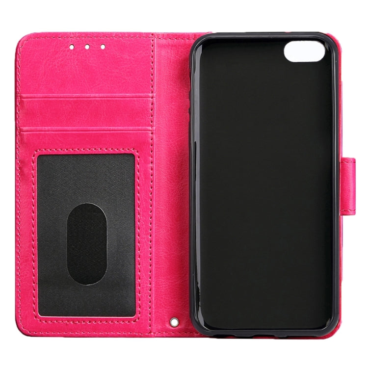 For iPhone 5 & 5s & SE Crazy Horse Texture Horizontal Flip Leather Case with Photo Frame & Holder & Card Slots & Wallet & Lanyard