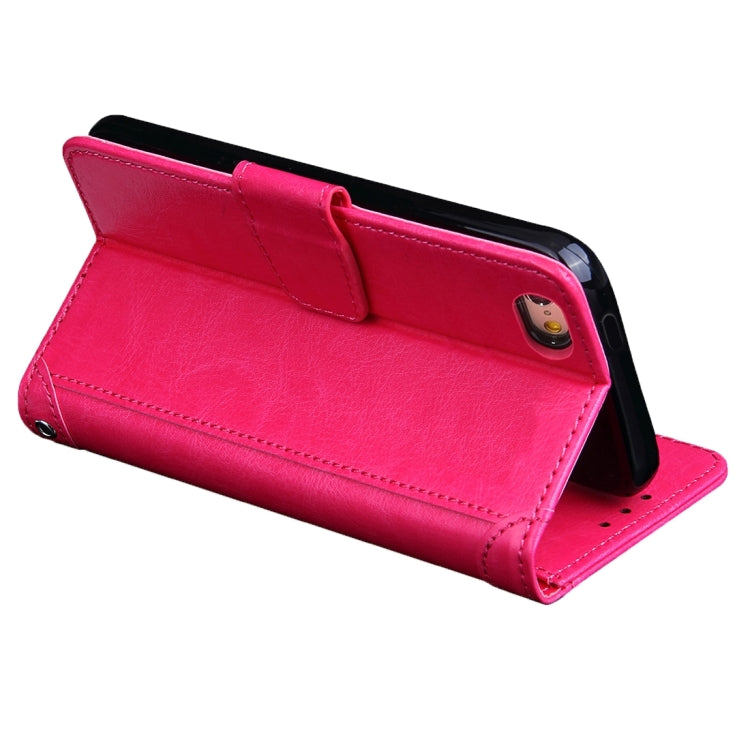 For iPhone 5 & 5s & SE Crazy Horse Texture Horizontal Flip Leather Case with Photo Frame & Holder & Card Slots & Wallet & Lanyard