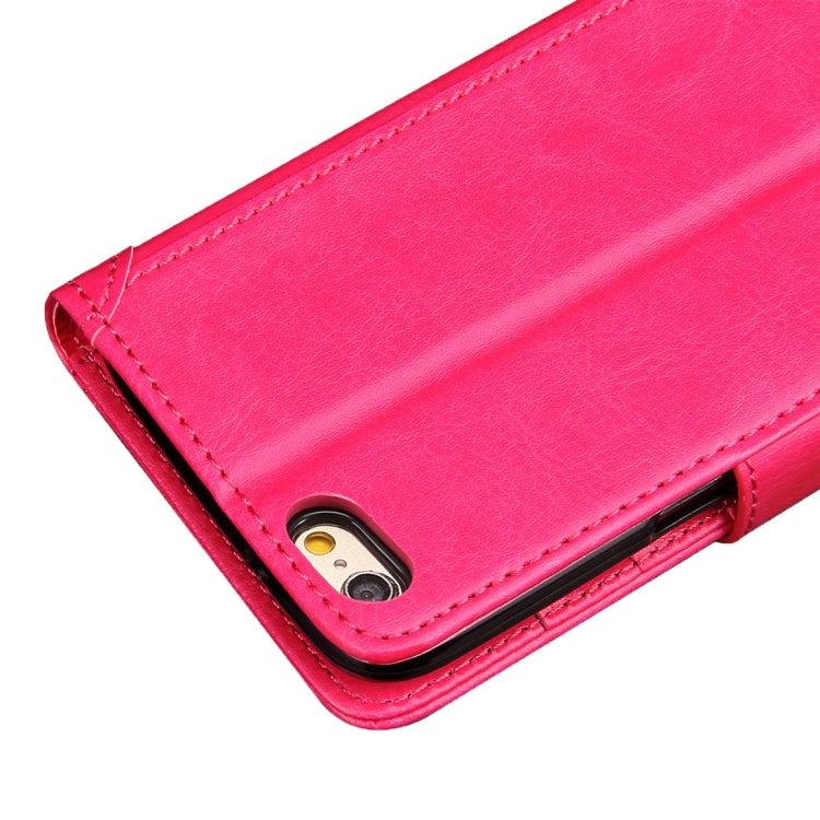 For iPhone 5 & 5s & SE Crazy Horse Texture Horizontal Flip Leather Case with Photo Frame & Holder & Card Slots & Wallet & Lanyard