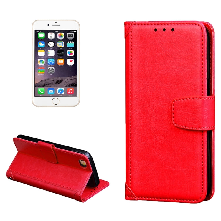 For iPhone 5 & 5s & SE Crazy Horse Texture Horizontal Flip Leather Case with Photo Frame & Holder & Card Slots & Wallet & Lanyard
