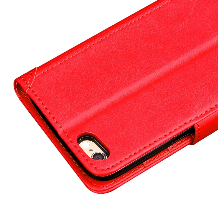 For iPhone 5 & 5s & SE Crazy Horse Texture Horizontal Flip Leather Case with Photo Frame & Holder & Card Slots & Wallet & Lanyard