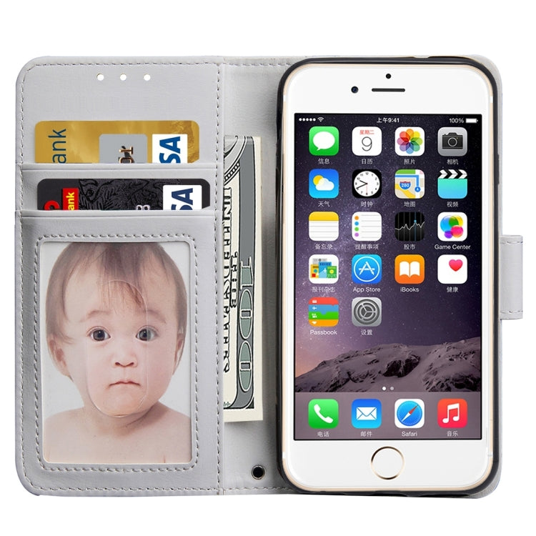 For iPhone 5 & 5s & SE Crazy Horse Texture Horizontal Flip Leather Case with Photo Frame & Holder & Card Slots & Wallet & Lanyard