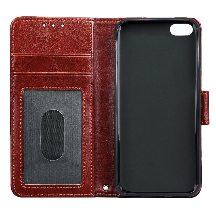 For iPhone 5 & 5s & SE Crazy Horse Texture Horizontal Flip Leather Case with Photo Frame & Holder & Card Slots & Wallet & Lanyard