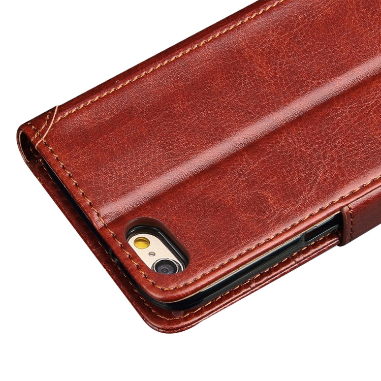 For iPhone 5 & 5s & SE Crazy Horse Texture Horizontal Flip Leather Case with Photo Frame & Holder & Card Slots & Wallet & Lanyard