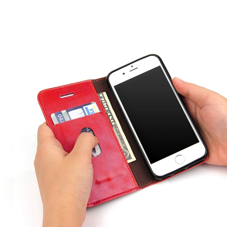 For iPhone 5 & 5s & SE Crazy Horse Texture Horizontal Flip Leather Case With Card Slots & Wallet