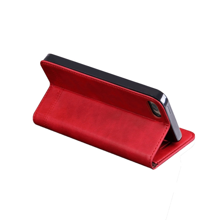 For iPhone 5 & 5s & SE Crazy Horse Texture Horizontal Flip Leather Case With Card Slots & Wallet