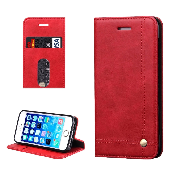 For iPhone 5 & 5s & SE Crazy Horse Texture Horizontal Flip Leather Case With Card Slots & Wallet