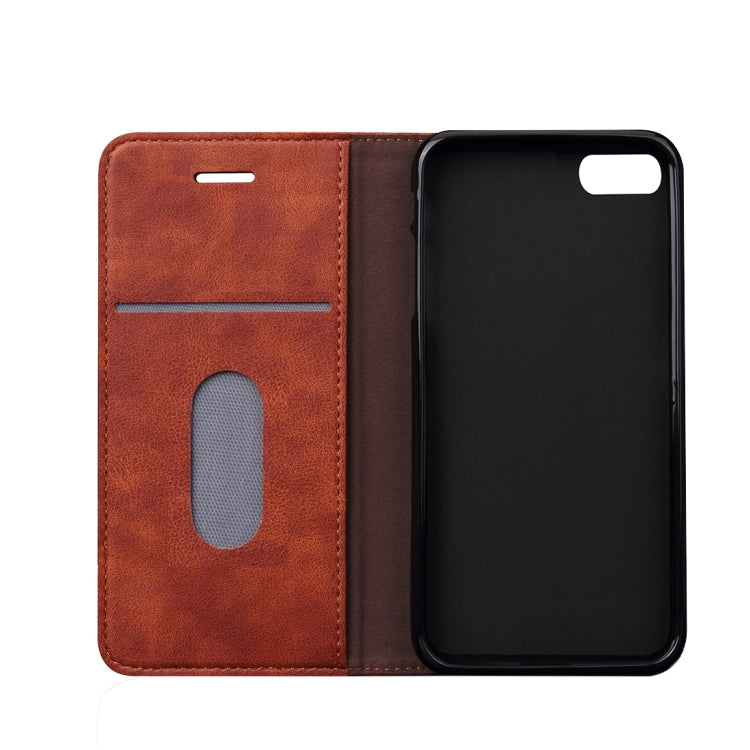 For iPhone 5 & 5s & SE Crazy Horse Texture Horizontal Flip Leather Case With Card Slots & Wallet