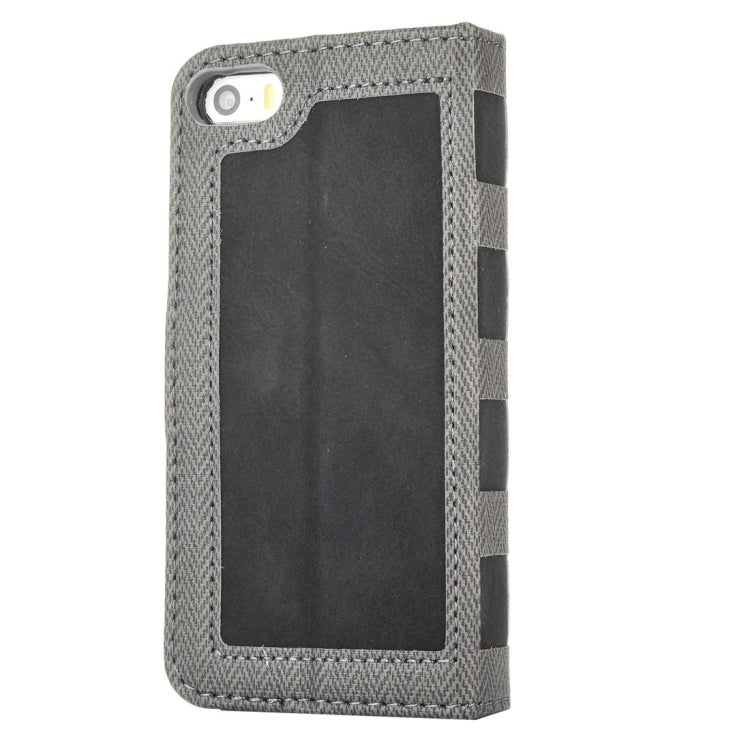 For iPhone 5 & 5s & SE Business Notebook Style Hit Color Horizontal Flip Leather Case with Holder & Card Slots & Wallet & Photo Frame