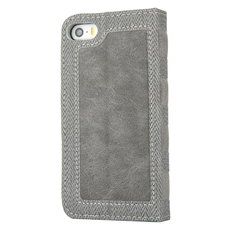 For iPhone 5 & 5s & SE Business Notebook Style Hit Color Horizontal Flip Leather Case with Holder & Card Slots & Wallet & Photo Frame