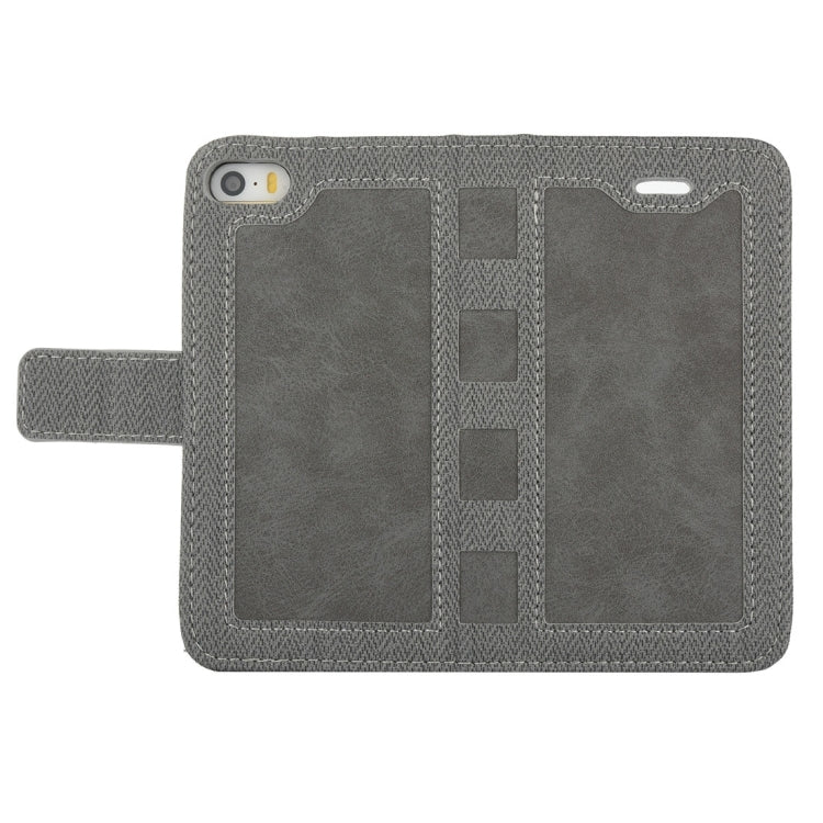 For iPhone 5 & 5s & SE Business Notebook Style Hit Color Horizontal Flip Leather Case with Holder & Card Slots & Wallet & Photo Frame