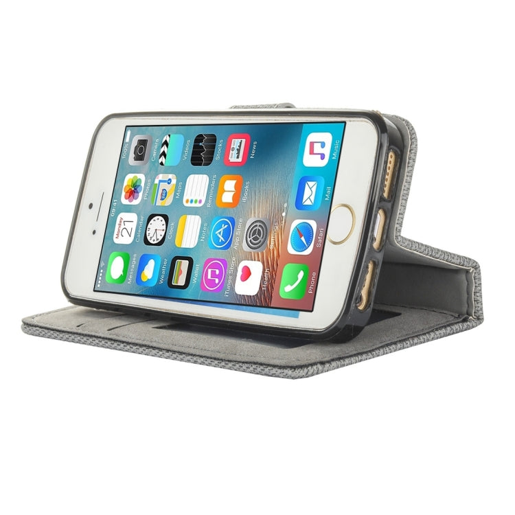 For iPhone 5 & 5s & SE Business Notebook Style Hit Color Horizontal Flip Leather Case with Holder & Card Slots & Wallet & Photo Frame