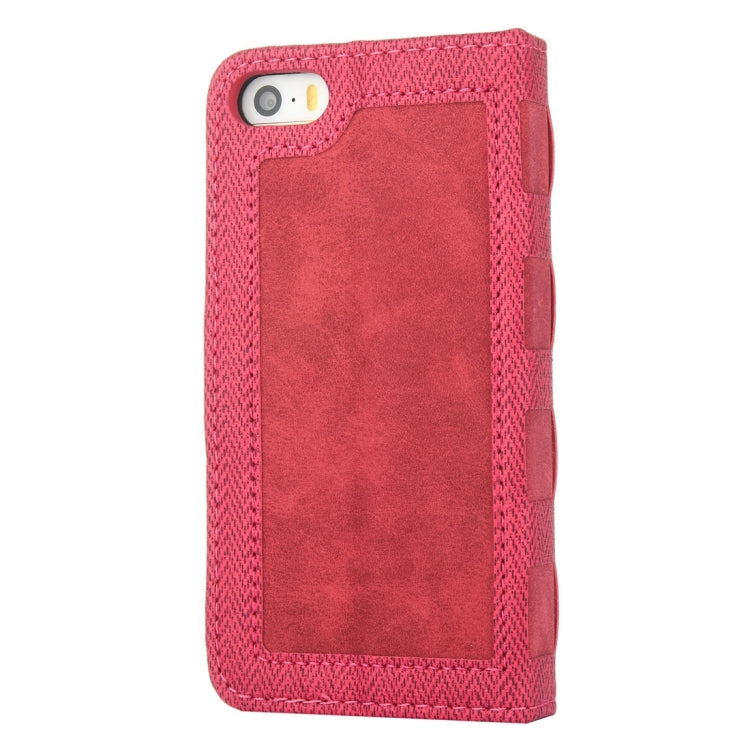 For iPhone 5 & 5s & SE Business Notebook Style Hit Color Horizontal Flip Leather Case with Holder & Card Slots & Wallet & Photo Frame