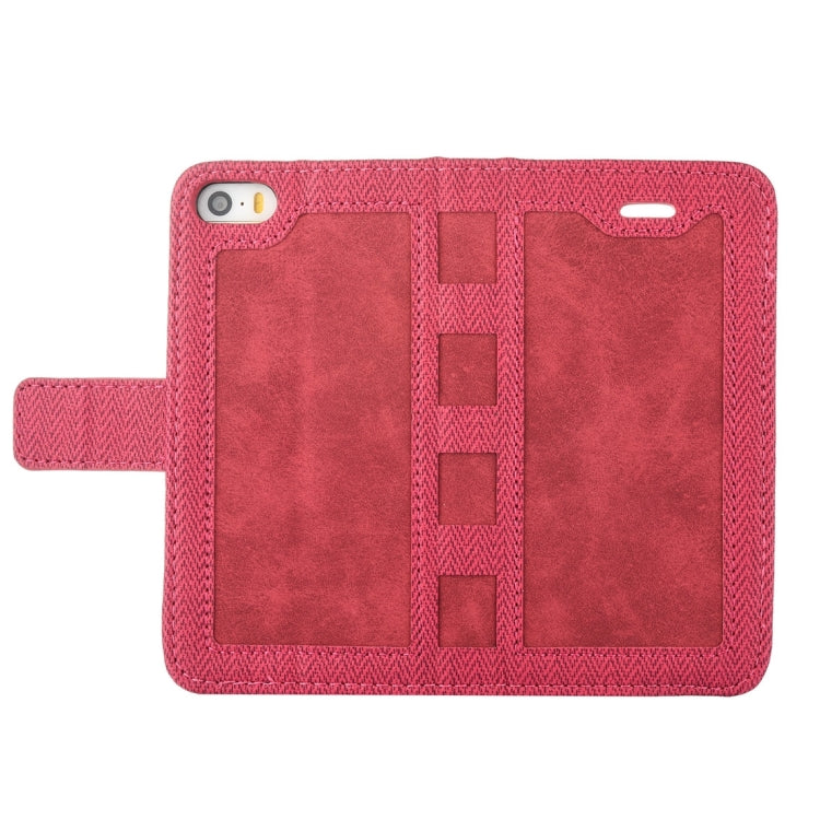 For iPhone 5 & 5s & SE Business Notebook Style Hit Color Horizontal Flip Leather Case with Holder & Card Slots & Wallet & Photo Frame