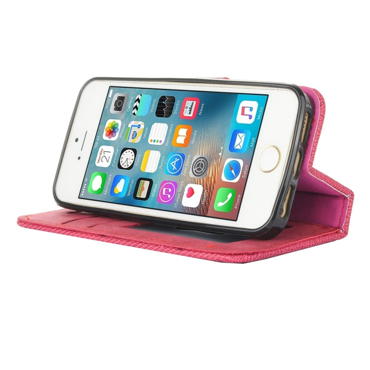 For iPhone 5 & 5s & SE Business Notebook Style Hit Color Horizontal Flip Leather Case with Holder & Card Slots & Wallet & Photo Frame