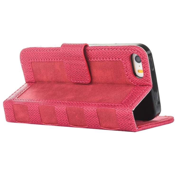 For iPhone 5 & 5s & SE Business Notebook Style Hit Color Horizontal Flip Leather Case with Holder & Card Slots & Wallet & Photo Frame