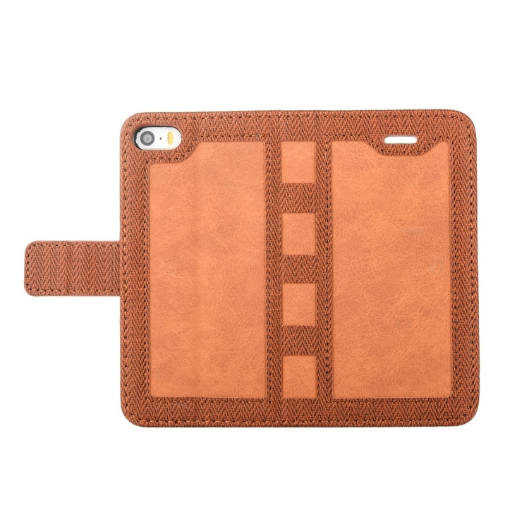 For iPhone 5 & 5s & SE Business Notebook Style Hit Color Horizontal Flip Leather Case with Holder & Card Slots & Wallet & Photo Frame