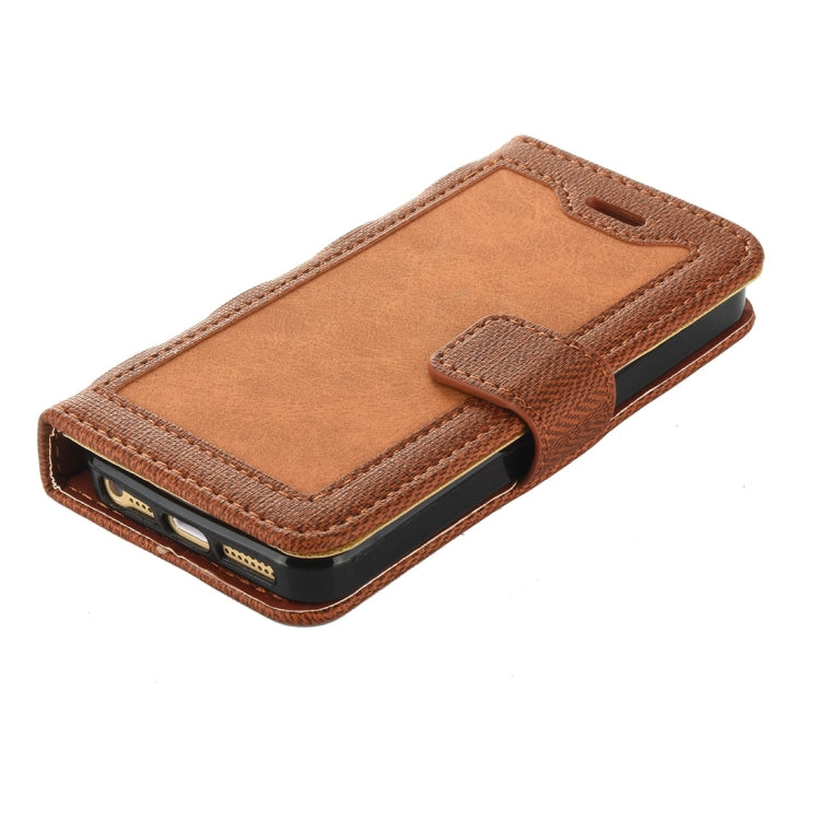 For iPhone 5 & 5s & SE Business Notebook Style Hit Color Horizontal Flip Leather Case with Holder & Card Slots & Wallet & Photo Frame