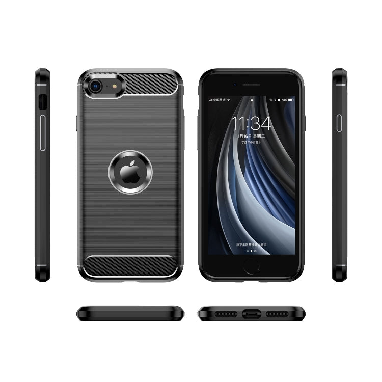 For iPhone SE & 5s & 5 Brushed Texture Fiber TPU Rugged Armor Protective Case