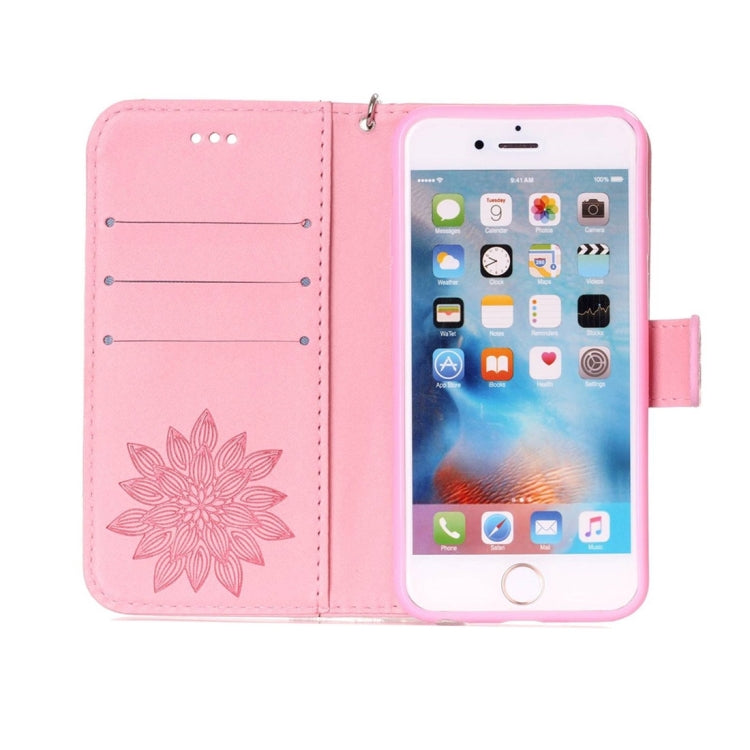 For iPhone 5 & 5s & SE Crazy Horse Texture Half Flower Printing Horizontal Flip Leather Case with Holder & Card Slots & Wallet & Lanyard