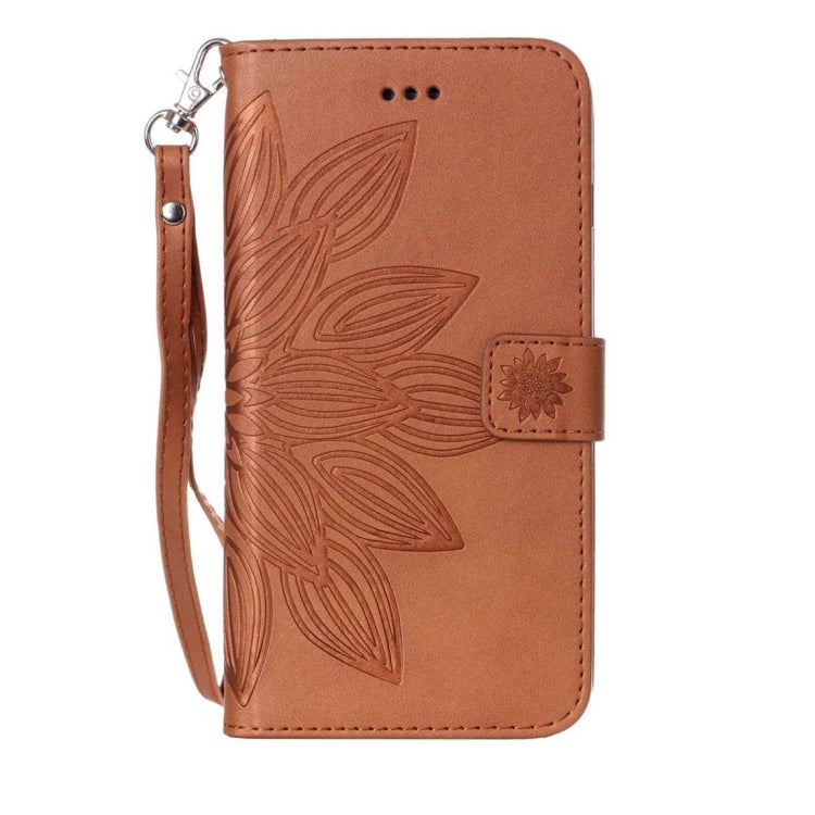 For iPhone 5 & 5s & SE Crazy Horse Texture Half Flower Printing Horizontal Flip Leather Case with Holder & Card Slots & Wallet & Lanyard