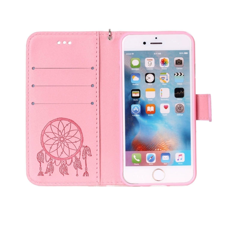 For iPhone 5 & 5s & SE Crazy Horse Texture Dream Catcher Printing Horizontal Flip Leather Case with Holder & Card Slots & Wallet & Lanyard